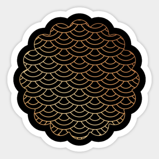 Radiant Spiral Circle Sticker